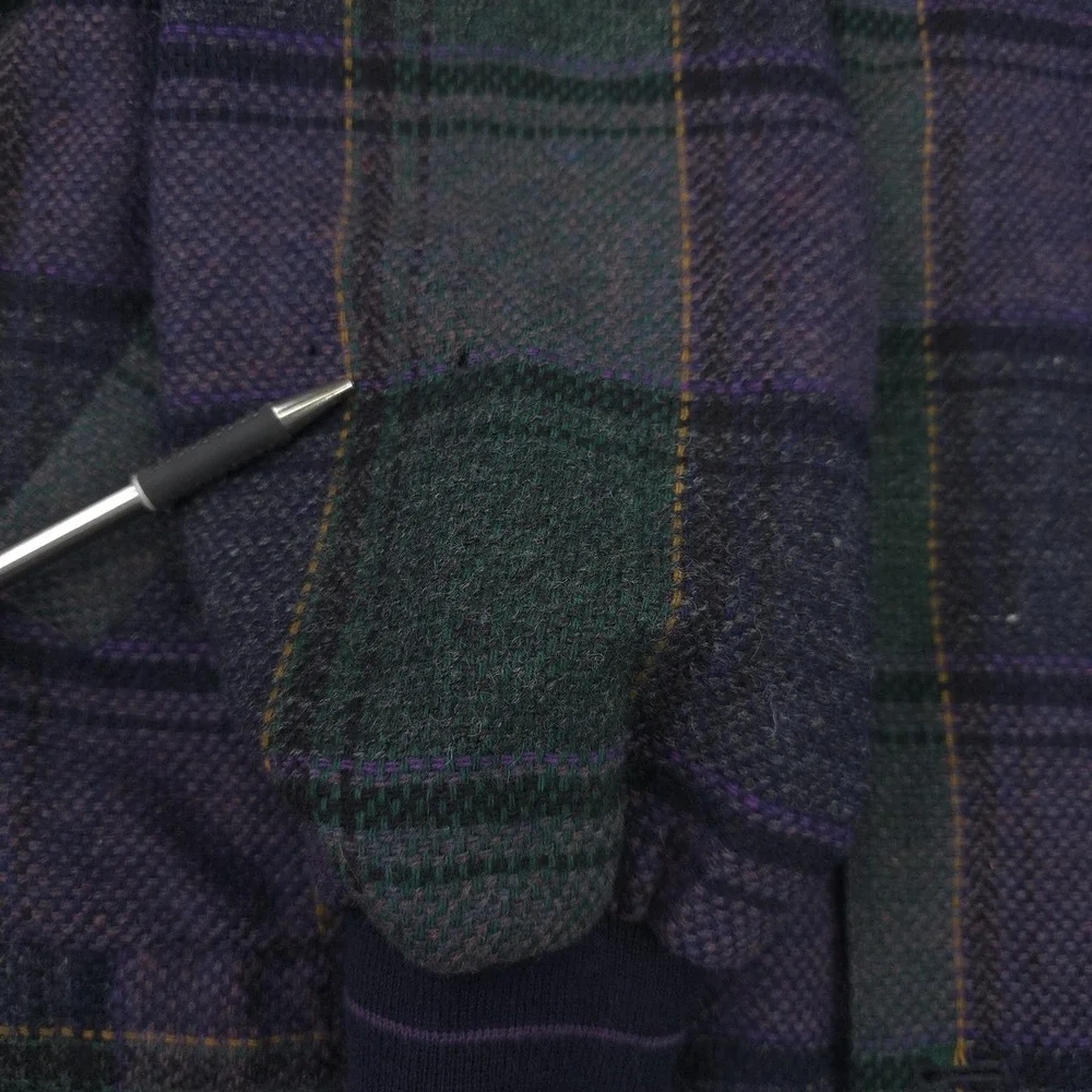 Colours By Alexander Julian Jacket Mens Medium Green Plaid Wool Bomber Lined